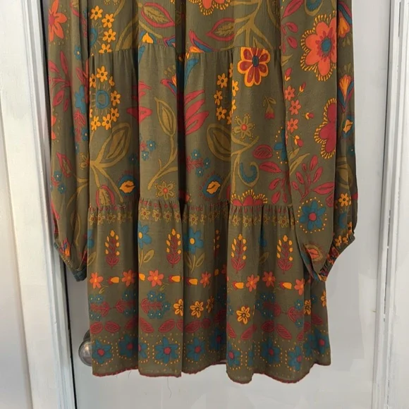 Easel Loose fit RUFFLE dress. Small. NWT pockets - Picture 6 of 8